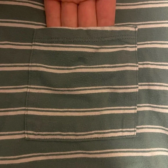 Arizona Striped Green & White Junior Girls T-Shirt Size Small GUC - Picture 5 of 6